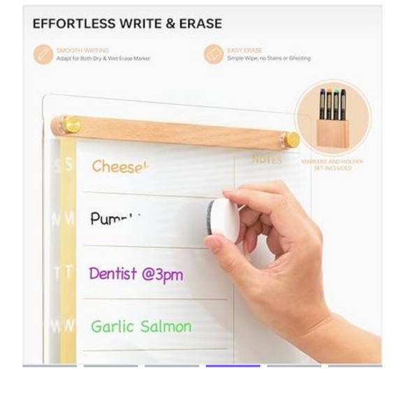 New in box glass weekly dry erase board. - Picture 2 of 6